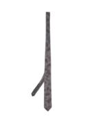 Matchesfashion.com Title Of Work - Brushstroke Print Wool Tie - Mens - Dark Grey