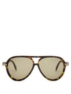Alexander Mcqueen Oversized Skull-hinged Aviator Sunglasses