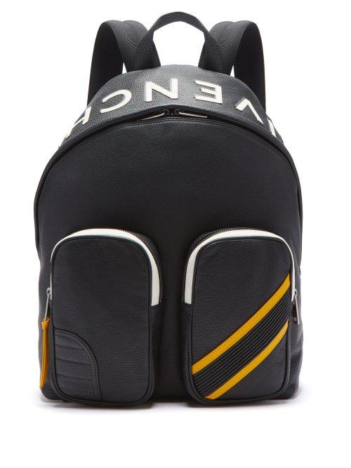 Matchesfashion.com Givenchy - Mc3 Leather Backpack - Mens - Black Yellow