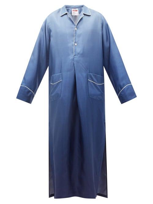 Umitxfrs - Clemente Dgrad Cotton-blend Twill Kaftan - Mens - Blue