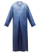 Umitxfrs - Clemente Dgrad Cotton-blend Twill Kaftan - Mens - Blue