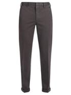 Matchesfashion.com Prada - Slim Fit Cotton Blend Chino Trousers - Mens - Dark Grey