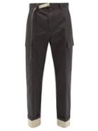 Matchesfashion.com Craig Green - Belted Cotton-blend Cargo Trousers - Mens - Black