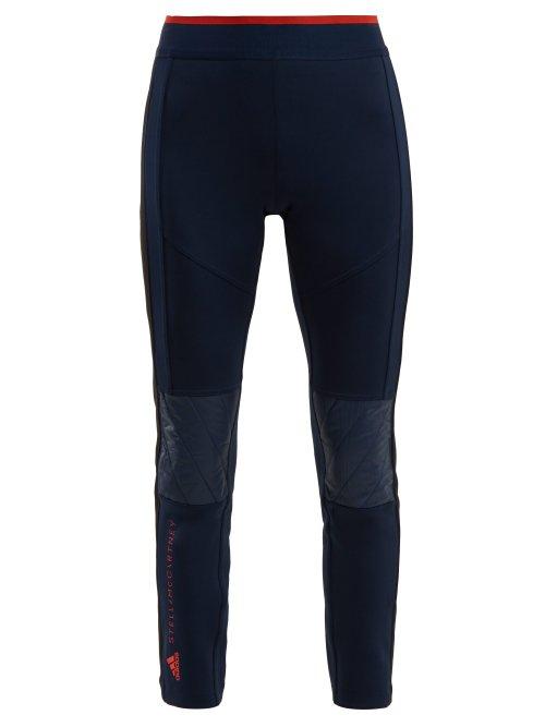 Matchesfashion.com Adidas By Stella Mccartney - Train Panel Peformance Trousers - Womens - Navy Multi