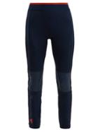 Matchesfashion.com Adidas By Stella Mccartney - Train Panel Peformance Trousers - Womens - Navy Multi