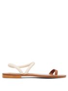 Matchesfashion.com Lvaro - Angela Rope Strap Leather Sandals - Womens - Tan White