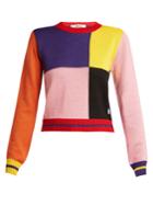 Msgm Multicoloured Patchwork Sweater