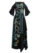 Peter Pilotto Cut-out Shoulder Embroidered-cady Gown