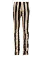 Matchesfashion.com Marques'almeida - Striped Sequin Kick Flare Trousers - Womens - Black White