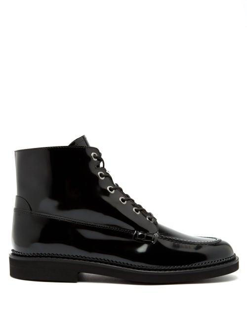 Matchesfashion.com Tod's - Patent Leather Ankle Boots - Womens - Black