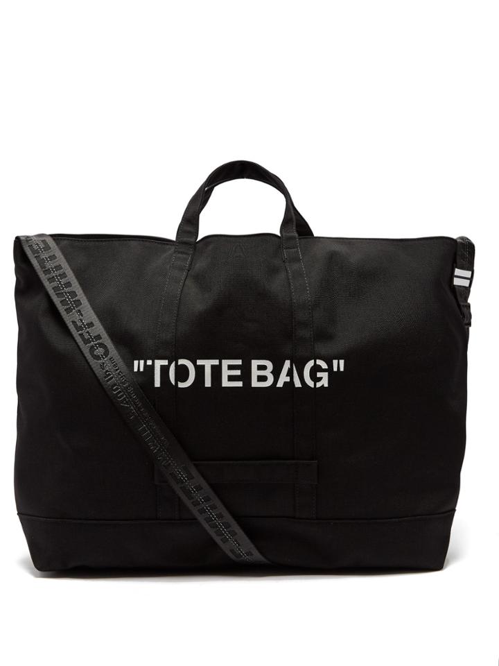 Off-white Quote Canvas Tote Bag