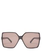 Matchesfashion.com Saint Laurent - Betty Squared Frame Sunglasses - Womens - Black