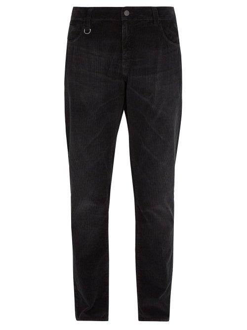Matchesfashion.com 7 Moncler Fragment - Slim Leg Corduroy Trousers - Mens - Black