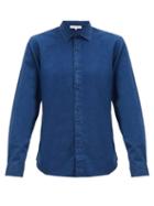 Matchesfashion.com Orlebar Brown - Giles Washed Cotton Shirt - Mens - Blue