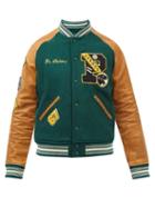 Polo Ralph Lauren - Leather And Wool-blend Bomber Jacket - Mens - Green Multi