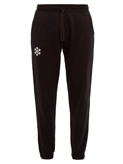 Matchesfashion.com Reigning Champ - Logo Print Cotton Jersey Track Pants - Mens - Black