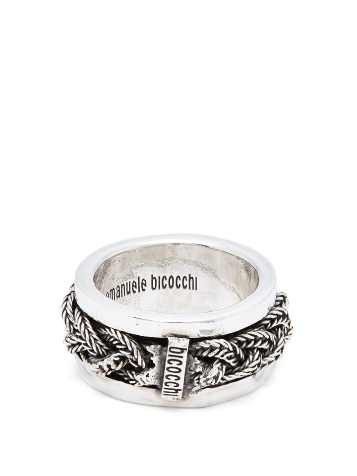 Emanuele Bicocchi Braided Sterling-silver Ring