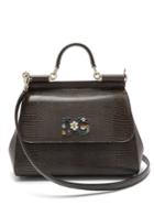 Dolce & Gabbana Sicily Medium Iguana-effect Leather Bag