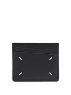 Matchesfashion.com Maison Margiela - Bar-tack Grained-leather Cardholder - Mens - Black
