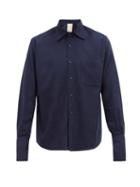 Matchesfashion.com Marrakshi Life - Cotton Blend Flannel Shirt - Mens - Navy