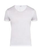 Matchesfashion.com Zimmerli - Crew Neck Cotton T Shirt - Mens - White
