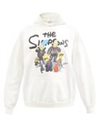 Balenciaga - The Simpsons Cotton-jersey Hooded Sweatshirt - Womens - White Multi