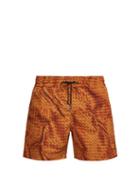 Matchesfashion.com Bottega Veneta - Intrecciato Print Swim Shorts - Mens - Yellow