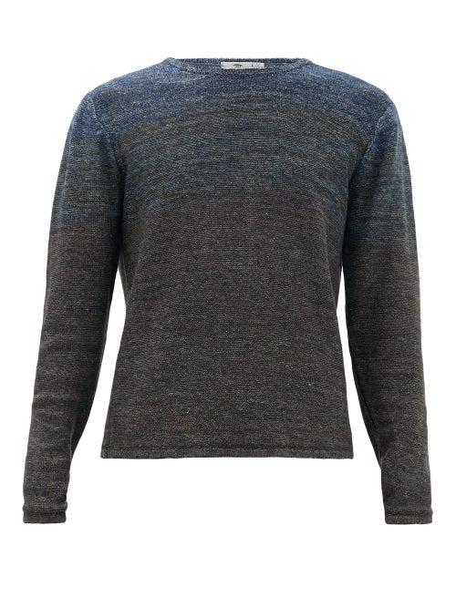 Matchesfashion.com Inis Mein - Gradient Linen Sweater - Mens - Grey Multi