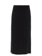 Ladies Rtw Allude - Ribbed-knit Cashmere Midi Skirt - Womens - Black