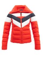 Fusalp - Mathilde Chevron-stripe Padded Ski Jacket - Womens - Red