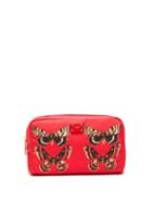 Matchesfashion.com Dolce & Gabbana - Butterfly Print Zip Around Cosmetics Bag - Womens - Red Multi