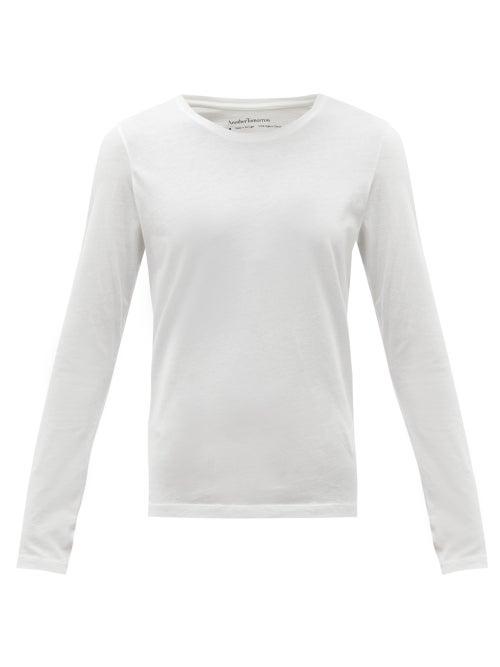 Matchesfashion.com Another Tomorrow - Long-sleeved Organic-cotton T-shirt - Womens - White