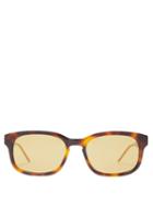 Mens Eyewear Gucci - Rectangular Acetate Sunglasses - Mens - Tortoiseshell