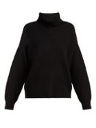 Matchesfashion.com Nili Lotan - Kiernan Ribbed Knit Cashmere Roll Neck Sweater - Womens - Black
