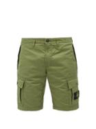 Stone Island - Logo-patch Cotton-blend Cargo Shorts - Mens - Green
