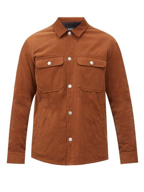 Matchesfashion.com A.p.c. - Alex Cotton-corduroy Overshirt - Mens - Brown