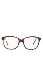 Matchesfashion.com Cartier Eyewear - Trinity Square Metal And Acetate Glasses - Womens - Tortoiseshell