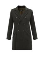 A.p.c. - Joan Double-breasted Herringbone Coat - Womens - Dark Green
