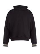 Matchesfashion.com Fear Of God - Striped Cuff Cotton Hooded Sweatshirt - Mens - Black