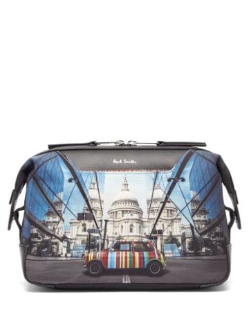 Matchesfashion.com Paul Smith - Mini Saint Paul's Canvas And Leather Wash Bag - Mens - Black Multi