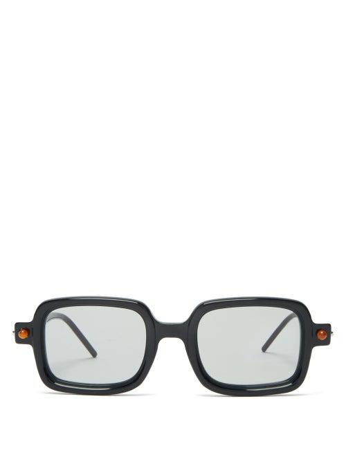 Matchesfashion.com Kuboraum - Square Acetate Glasses - Mens - Black White