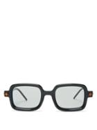 Matchesfashion.com Kuboraum - Square Acetate Glasses - Mens - Black White