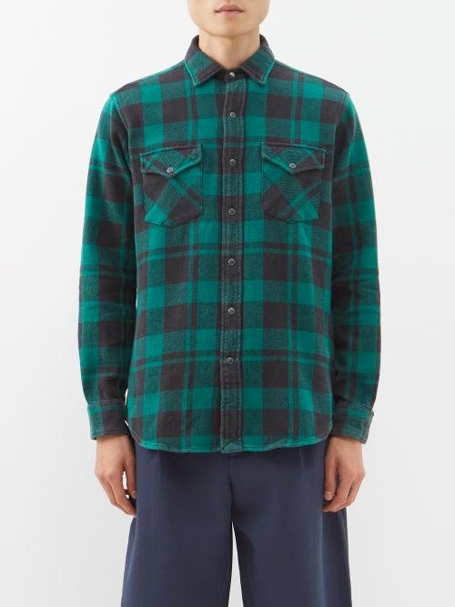 Polo Ralph Lauren - Checked Cotton-flannel Shirt - Mens - Black Green