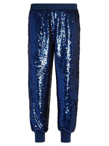 Ashish Sequin-embellished Zip-seam Silk Trousers