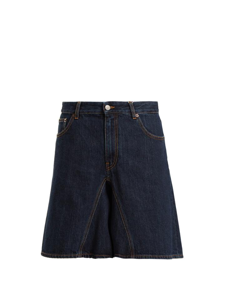Mm6 Maison Margiela Wide-leg Denim Shorts