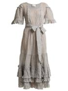 Matchesfashion.com Lisa Marie Fernandez - January Striped Seersucker Dress - Womens - Black Stripe