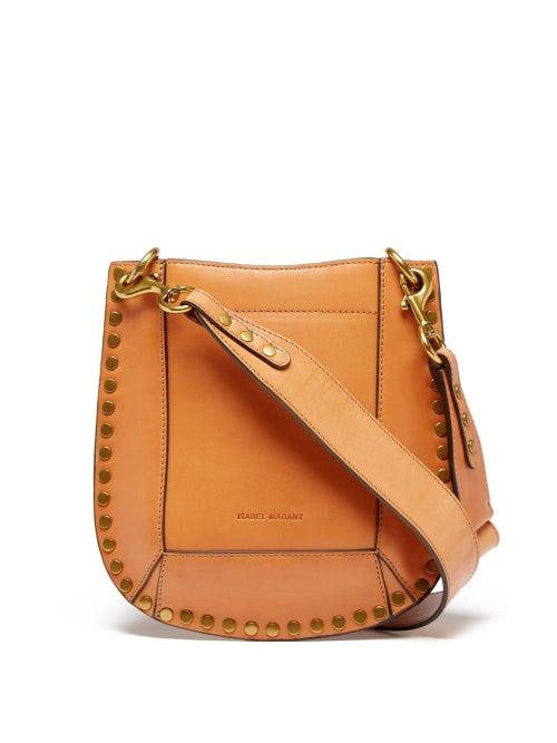 Isabel Marant - Nasko Studded-leather Shoulder Bag - Womens - Tan