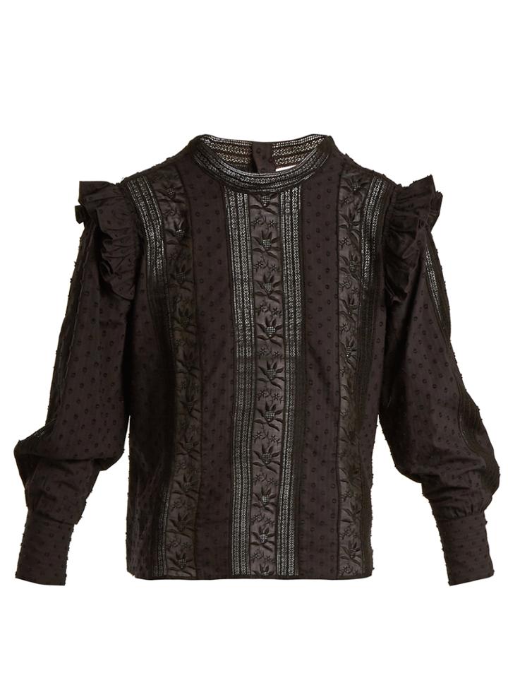 Masscob Stand-collar Fil Coup Cotton Top