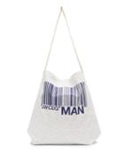 Matchesfashion.com Junya Watanabe - Barcode Logo-print Jersey Tote Bag - Mens - White Multi