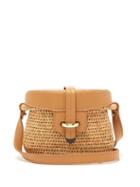 Matchesfashion.com Khokho - Jabu Leather Trimmed Mini Basket Bag - Womens - Light Tan